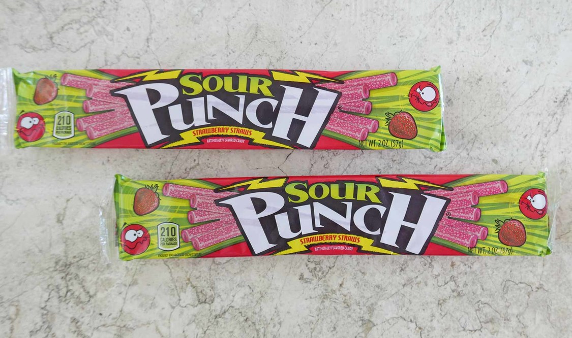 American Licorice Sour Punch Strawberry Straws Tray